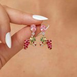 Personalized Romantasy Birthstone Christmas Stocking Earring Christmas Party Gift for Women