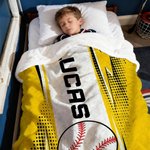 Personalized Sportball Soft Throw Blanket with Name and Number Home Bedroom Decor Birthday Gift for Sport Lovers