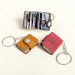 Portachiavi personalizzato con album fotografico da 10-14 foto e testo inciso - Regalo di compleanno e anniversario per amici e coppie