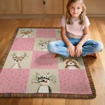 Couverture à pompons personnalisée avec le nom de l'enfant Cadeau d'anniversaire pour les enfants Famille