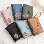 Personalizada Nacimiento Flor Bouquet Tri-Folded Cartera de cuero Cumpleaños Día de la Madre Regalo de Navidad para mamá abuela