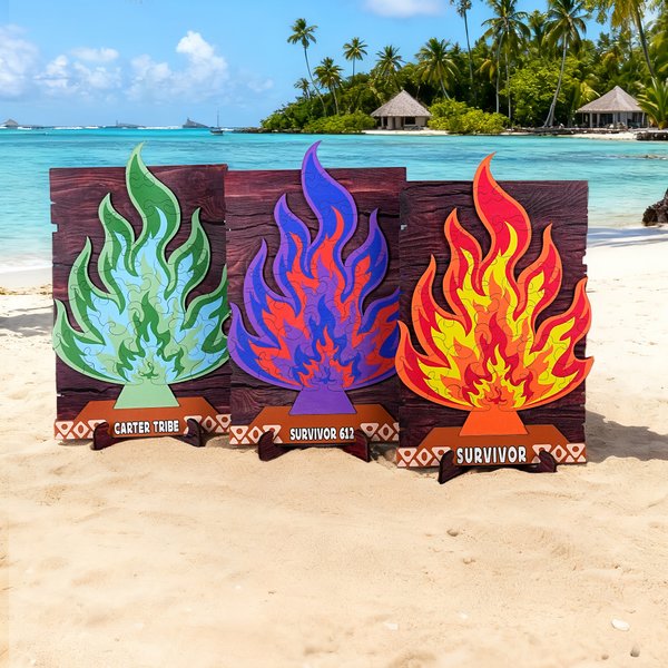 Personalized Survivor Fire New Colorways Puzzle with Name Home Decoration Birthday Christmas Gift for Survivor Fans Game Lovers