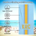 Gepersonaliseerde Sneldrogend Zandvrij Schaduw Monogram Streep Strandlaken en Zak Zomer Vakantie Reisbenodigdheden Verjaardagscadeau voor Haar