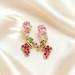 Personalized Romantasy Birthstone Christmas Stocking Earring Christmas Party Gift for Women