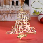 Personlig langhale Marsupilami juletreformet halskjede med navn Julegave til kvinner jenter | Callie × Marsupilami®