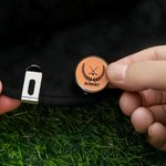 Personalisierte Golf Thema Monogramm Design magnetische Hut Clip Geburtstagsgeschenk für Golfspieler Trainer