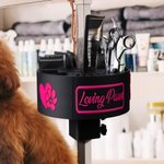 Personalized 360° Rotating Pet Grooming Tools Holder for Table Arm 3D Printing Grooming Supplies Organizer Grand Opening Gift for Pet Groomer Owner