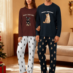 Pyjama à manches longues personnalisé avec photo de l'animal et texte - Cadeau anniversaire pour les propriétaires d'animaux de compagnie