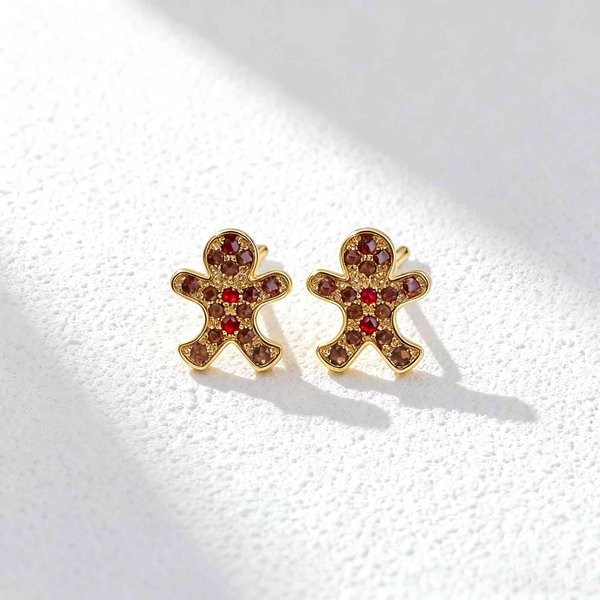 Henkilökohtainen Romantasy Birthstone Piparkakku mies Stud korvakorut joulu syntymäpäivä vuosipäivä lahja naiselle
