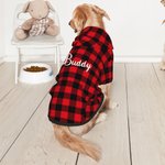 Felpa con cappuccio a quadri personalizzata per cuccioli con nome ricamato regalo per cani e amanti degli animali