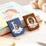 Personalisiertes Magnetisches Lesezeichen mit Namen Initiale und süßem Tiermotiv auf Wolke Geburtstag Weihnachten Geschenk für Kinder Bücherwürmer
