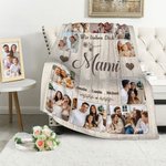 Personalisierte 10 Fotos Weiche Decke mit 1–8 Namen und Text Haus Deko Muttertag Vatertag Geburtstag Geschenk für Familie Freunde