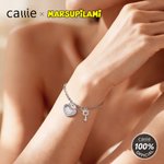 Personlig søt Marsupilami silhuett hjerteformet nøkkelanheng armbånd med navn bursdag julegave til henne | Callie × Marsupilami®
