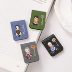 Marcapáginas magnético personalizado con personaje de dibujos animados y flor de nacimiento regalo de cumpleaños para amantes de lectura