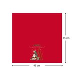 Personalisierte Cartoon Weihnachtsmann Weihnachtsbaum Serviette mit Initiale Namen aus 100% Baumwolle Tischdeko Weihnachtsgeschenk für Familie Freunde