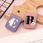 Segnalibro magnetico in pelle PU personalizzato con nome fiore e iniziale accessorio per letture regalo per amanti dei libri