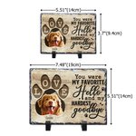 Gepersonaliseerd slijtvast huisdier gedenkteken fototuin steen met naam en titel binnenplaats Decor Pet Keepsake Gift voor huisdiereigenaren tuinliefhebbers