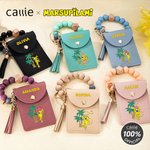 Personalised Long-Tailed Leopard Marsupilami Keychain Wristlet Wallet with Beaded Bracelet and Name Birthday Gift for Her | Callie × Marsupilami®