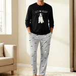 Pyjama à manches longues personnalisé avec photo de l'animal et texte - Cadeau anniversaire pour les propriétaires d'animaux de compagnie