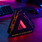 Personalised Multi-colour LED Phone Stand with Remote Control Text and Letter Game Room Desktop Decor Gift  for Game Lover