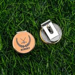 Personalisierte Golf Thema Monogramm Design magnetische Hut Clip Geburtstagsgeschenk für Golfspieler Trainer