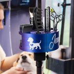 Personalized 360° Rotating Pet Grooming Tools Holder for Table Arm 3D Printing Grooming Supplies Organizer Grand Opening Gift for Pet Groomer Owner