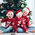 Gorro de Navidad personalizado suave y esponjoso con nombre bordado o purpurina detalle para calcetín regalo de fiesta navideña para la familia