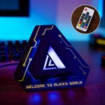 Personalised Multi-colour LED Phone Stand with Remote Control Text and Letter Game Room Desktop Decor Gift  for Game Lover