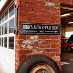 Personalized Multicolor Retro Metal Sign with Name and Text Garage Workshop Garden Decor Housewarming Birthday Gift for Retro Style Enthusiasts