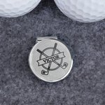 Personalisierte Golf Thema Monogramm Design magnetische Hut Clip Geburtstagsgeschenk für Golfspieler Trainer