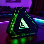 Personalised Multi-colour LED Phone Stand with Remote Control Text and Letter Game Room Desktop Decor Gift  for Game Lover
