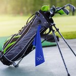 Personligt broderat klassiskt golfelement Absorberande våfflad golfhandduk med hängande klämma Daglig träning Födelsedagspresent för golfspelare som älskar
