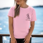 Personalisiertes T-Shirt mit Line-Art-Stickerei nach Foto | mit Wunschtext | Sweatshirt und Hoodie | Geburtstag Muttertag Geschenk für Familie Freunde