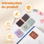 Marque-page Magnétique en Cuir PU Personnalisé avec Personnage Initiale et Nom Cadeau Anniversaire Fête pour la Famille et les Amoureux de Lecture
