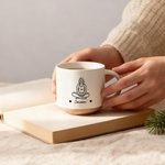 Taza de cerámica de 12 oz con asa y nombre Personalizada Estilo Arte Lineal Diseño de Personaje de Perro Gato Regalo conmemorativo para Amigos Amantes de las Mascotas