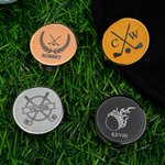 Personalisierte Golf Thema Monogramm Design magnetische Hut Clip Geburtstagsgeschenk für Golfspieler Trainer