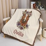 Boho Farm Animal Manta suave para bebé personalizada con nombre y borlas Cumpleaños Baby Shower Regalo para recién nacidos Nuevos padres