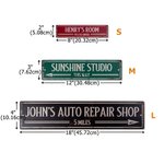 Personalized Multicolor Retro Metal Sign with Name and Text Garage Workshop Garden Decor Housewarming Birthday Gift for Retro Style Enthusiasts