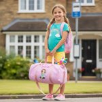 Personlig cartoonfigur stor canvas Weekendbag med namn anpassning perfekt resepresent för pojkar och flickor födelsedagspresent