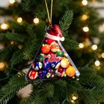 Personalisierte Santa Hut Billard Weihnachten Lichter Acryl Ornament mit Namen Home Decor Weihnachtsgeschenk für Billard-Liebhaber