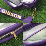 Spersonalizowana wielokolorowa przezroczysta torba na stadion Crossbody z imieniem i frędzlami do codziennego użytku Prezent urodzinowy dla niej Miłośnicy sportu
