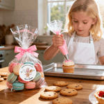 Gepersonaliseerde Baked with Love Zelfklevende Watervaste Stickers met Tekst Cadeau Decor Baking Party Favor voor Kookliefhebber