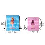 Personalizzato Cartoon Cheerleader impermeabile resistente all'usura Borsa con coulisse con nome della squadra Cheer Practice Senior Night Game Day Regalo per le cheerleader