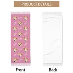 Foulard à pompons personnalisé avec photo de visage drôle Nom Multicolore Doux Foulard à pompons Anniversaire Hiver Cadeau d'anniversaire pour les femmes Hommes Pet Lovers