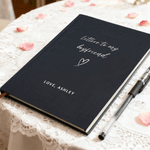 Personalized Letters to the Bride Couple A5 Journal Notebook with Name and Date Wedding Anniversary Gift for Bride Couple