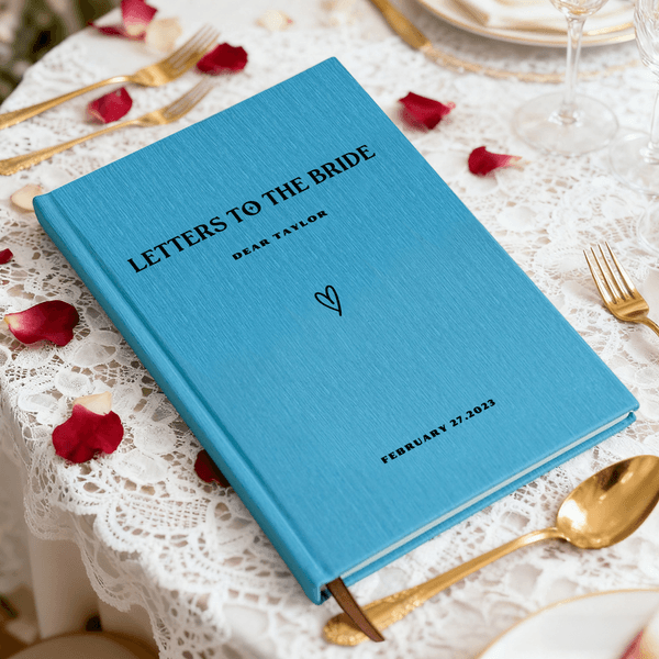 Personalized Letters to the Bride Couple A5 Journal Notebook with Name and Date Wedding Anniversary Gift for Bride Couple