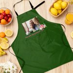 Personalized Snowman Elk Photo Adjustable Apron with Name and Pocket Cooking Handcraft Activities Autumn Birthday Christmas Gift for Friend Family