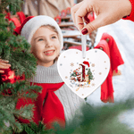 Personalised Cute Santa Claus Snowman Initial Ceramic Christmas Ornament with Name Tree Decor Christmas Gift for Friends Family