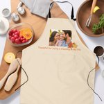 Personalized Snowman Elk Photo Adjustable Apron with Name and Pocket Cooking Handcraft Activities Autumn Birthday Christmas Gift for Friend Family