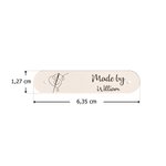 Personalisierte „Made by“ PU-Leder Häkel Strick Etiketten 10er Set mit Namen und Nieten Strickwaren Zubehör Geschenk für DIY Stricker Nähliebhaber